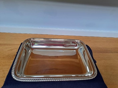 Two small epns silver trays - small,
