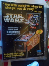 Star Wars Trilogy Sega Pinball Flyer NOS