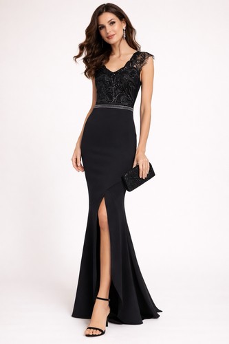 Lipsy black maxi dress - black, uk