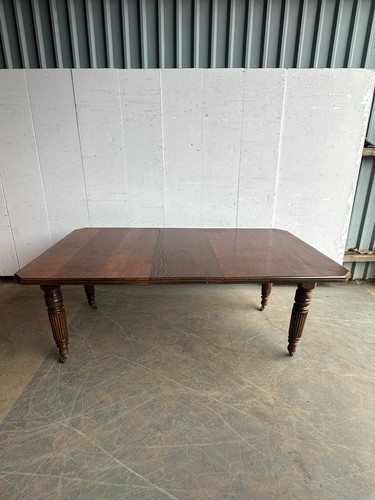 Victorian oak dining table - a,