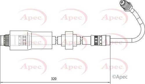 Apec rear right brake - rear, hose
