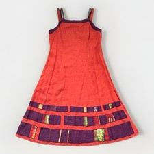 Vintage Adventures Des Toiles Size 14 42 Cool Linen Midi Dress Boho Fun Summer