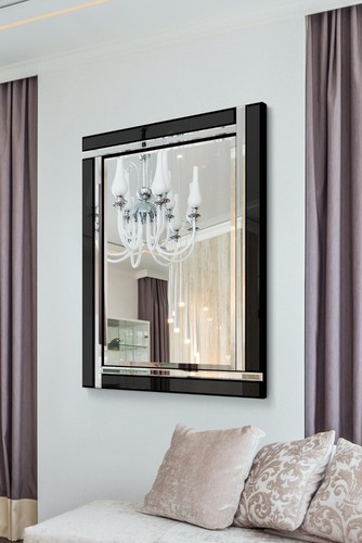 Large mirror modern black - mirror,