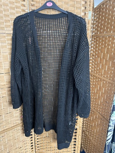 Ladies black crochet style - black,