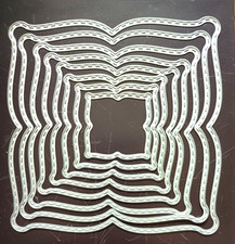 Crafter's Companion Nesting Dies - Scalloped Edge Square  - 8 dies