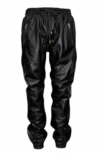 Mens lambskin leather - mens, joggers