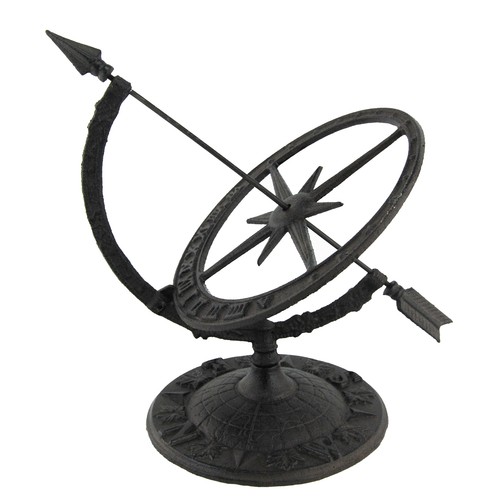 Rustic brown armillary - brown, sundial
