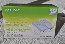 TP Link TL-PA251KIT AV200 Powerline Adapter Starter Kit - Boxed