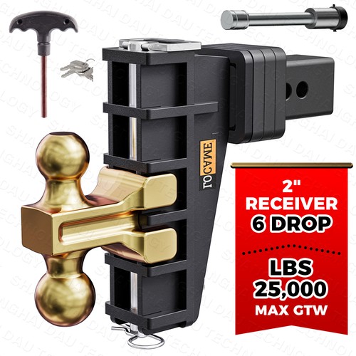 Adjustable trailer hitch - trailer, 2"