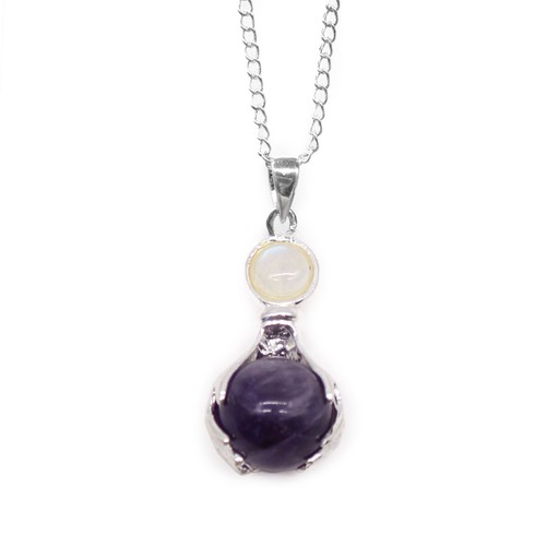 Gemstone healing hands pendant - healing,