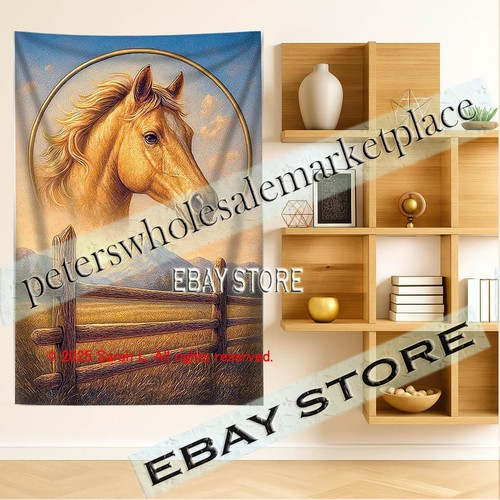 Horse wall tapestry western - wall,