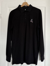 BNWOT Sunderland of Scotland Long Sleeve Polo Shirt Golf Top Medium Black