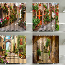 3D Flower Floral Printing Bathroom Shower Curtain Waterproof Curtains 180cm