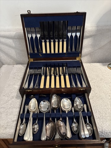 Old english cutlery set - old,