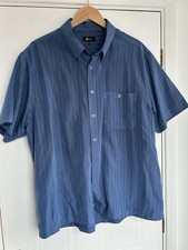 Men’s Vintage Gabicci Size 2XL Blue Check Short Sleeve Shirt