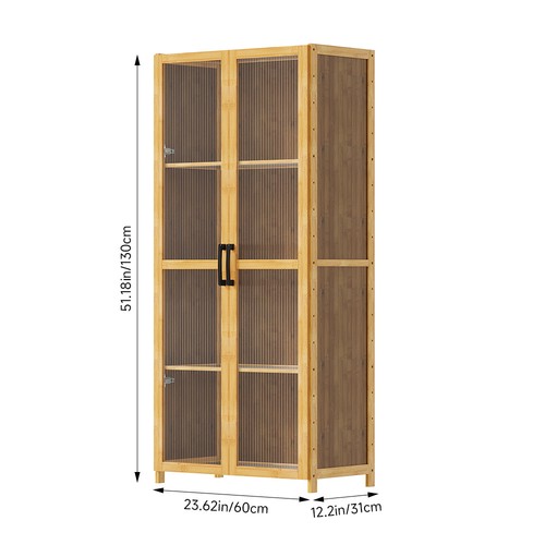 Tall bamboo storage cabinet - tall,