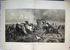 Original Old Antique Print