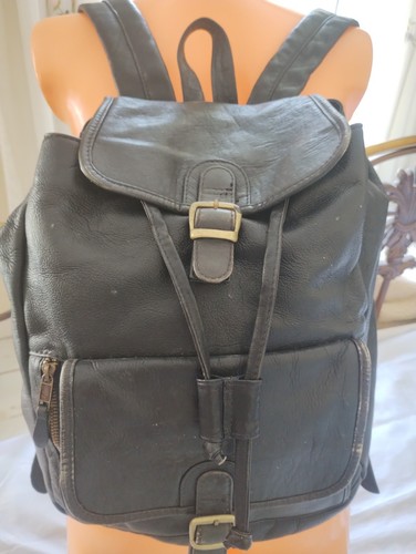 Vintage soft black leather - soft,