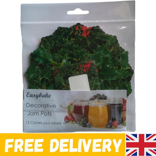 Christmas holly jam pot - 10,