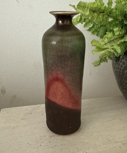 Chris rouan raku pottery bud - raku,