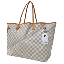Auth Louis Vuitton Neverfull GM Damier Azur N51108 One Strap Is Missing CLA374
