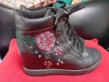 Juicy Couture Black Label Hidden Wedge Boots Size 4