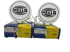 Pair Hella Comet 500 Driving Lamp White Spot Light With Cover Universal Fit