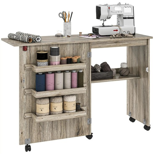 Homcom folding sewing table - homcom,
