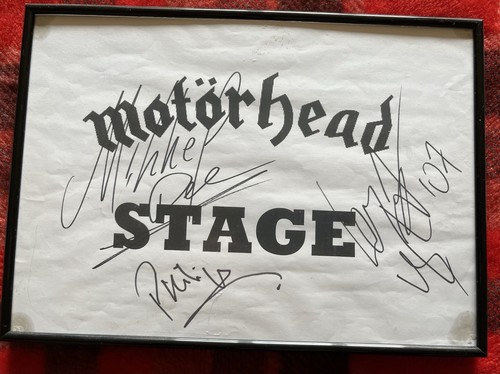 Motörhead signed stage - signed,
