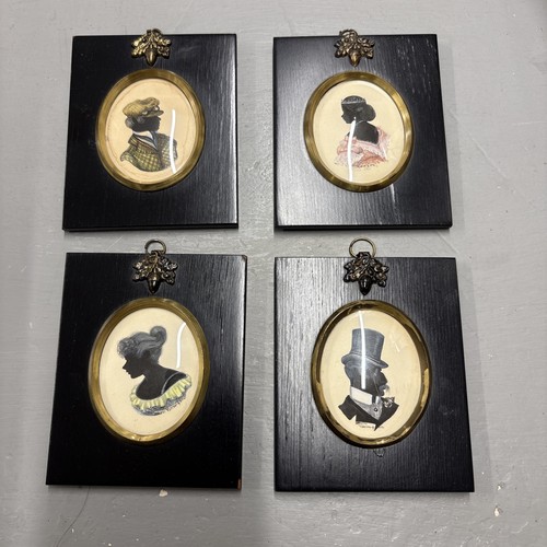 Antique miniature portraits - miniature, x4