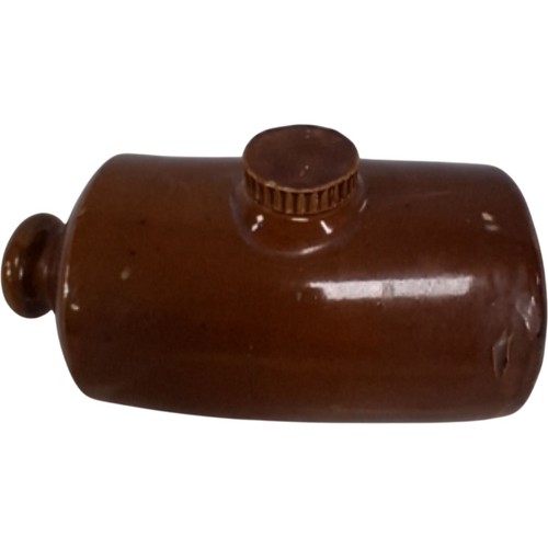 Vintage brown glazed - glazed, ceramic