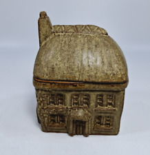 Cottage  Charmouth Pottery Trinket Box Ornament Thatch Devon English Country