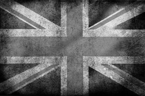 Union jack black white - &,