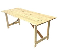 6ft Wooden trestle table folds