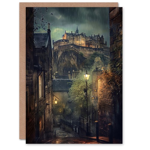 Greeting card edinburgh - greeting, castle