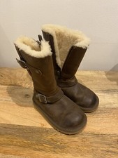Kids UGG Australia Kensington 1969 Brown Shearling Lined Boots UK 9