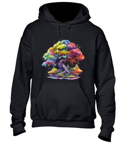 Watercolour bonsai hoody - watercolour,
