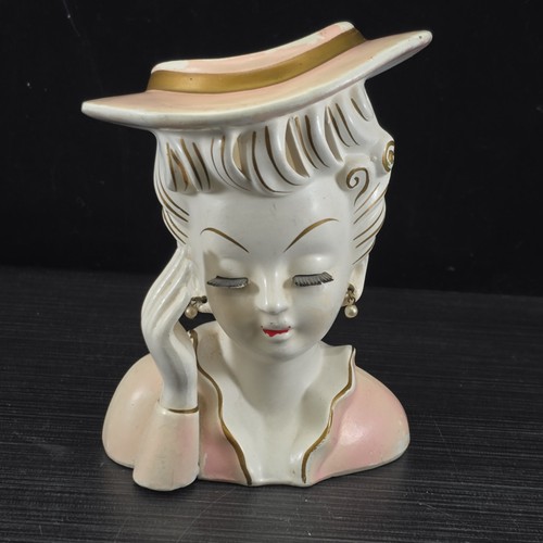Vtg tilso japan lady head - japan, vase
