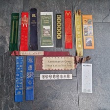 Job Lot 14 Bookmarks Antique Vintage & later - Leather etc - Royal Religious etc