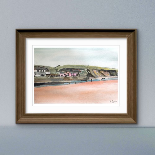 Bude cornwall beach painting - cornwall,