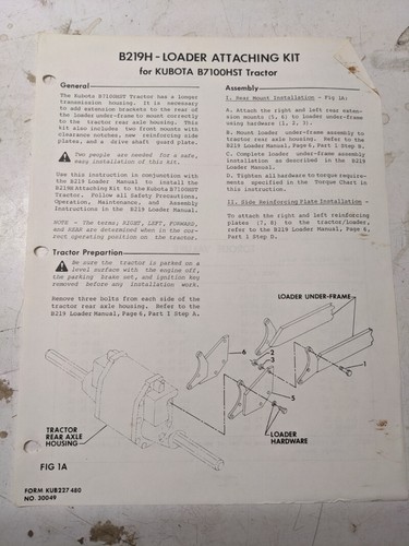 Assembly parts list manual - parts,