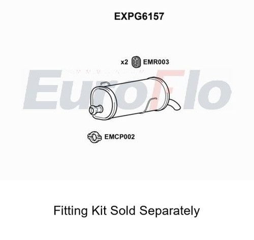 Rear muffler silencer insert - rear,