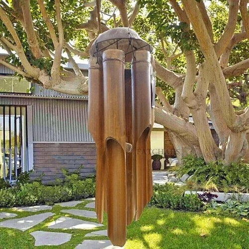 Large bamboo wind chime - bamboo,