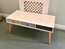 White coffee table with - coffee,