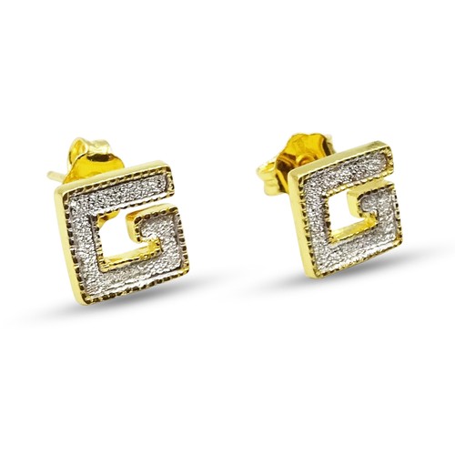 22ct gold earrings initial - gold, g