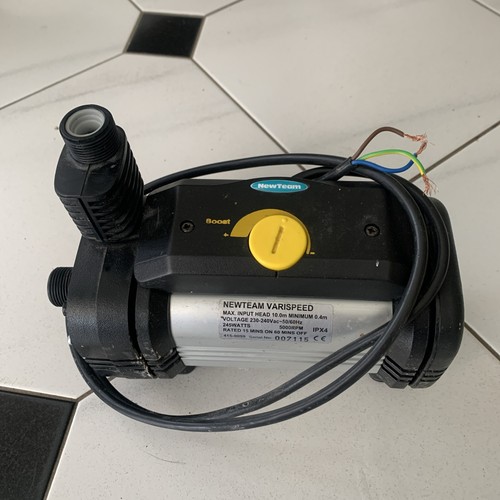 New team varispeed shower - new, pump