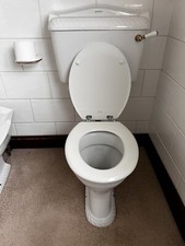 Vernon Tutbury Vintage Toilet, Cistern, Bidet, Solid Brass Taps.