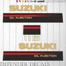 Suzuki 115 hp DT115 outboard engine decal sticker set kit reproduction 2 Stroke