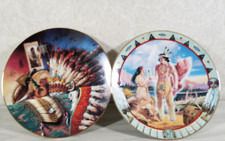 2 Hamilton Collection Native American Indian Plates  Vintage 1994 Signed/Number