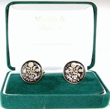 1960 sixpence cufflinks from - 1960,
